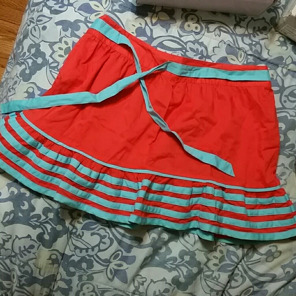 Marc Jacobs Red and Teal Mini Skirt